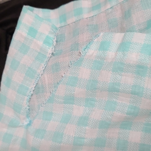 Elegant Emily Womens Robe Mint White Embroidered Flowers Snaps Pockets 2X *READ* - Picture 7 of 8